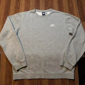 Nike Grey Fleece Retro Tech Sportswear Crew Sweatshirt Medium